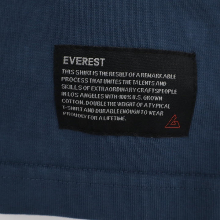 American Giant Everest T-Shirt Men S Blue Cotton Short Sleeve Crew Neck Pullover