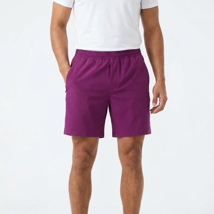 VRST Mens All-In Lined Training Short 7" Black Cherry Purple Small NEW