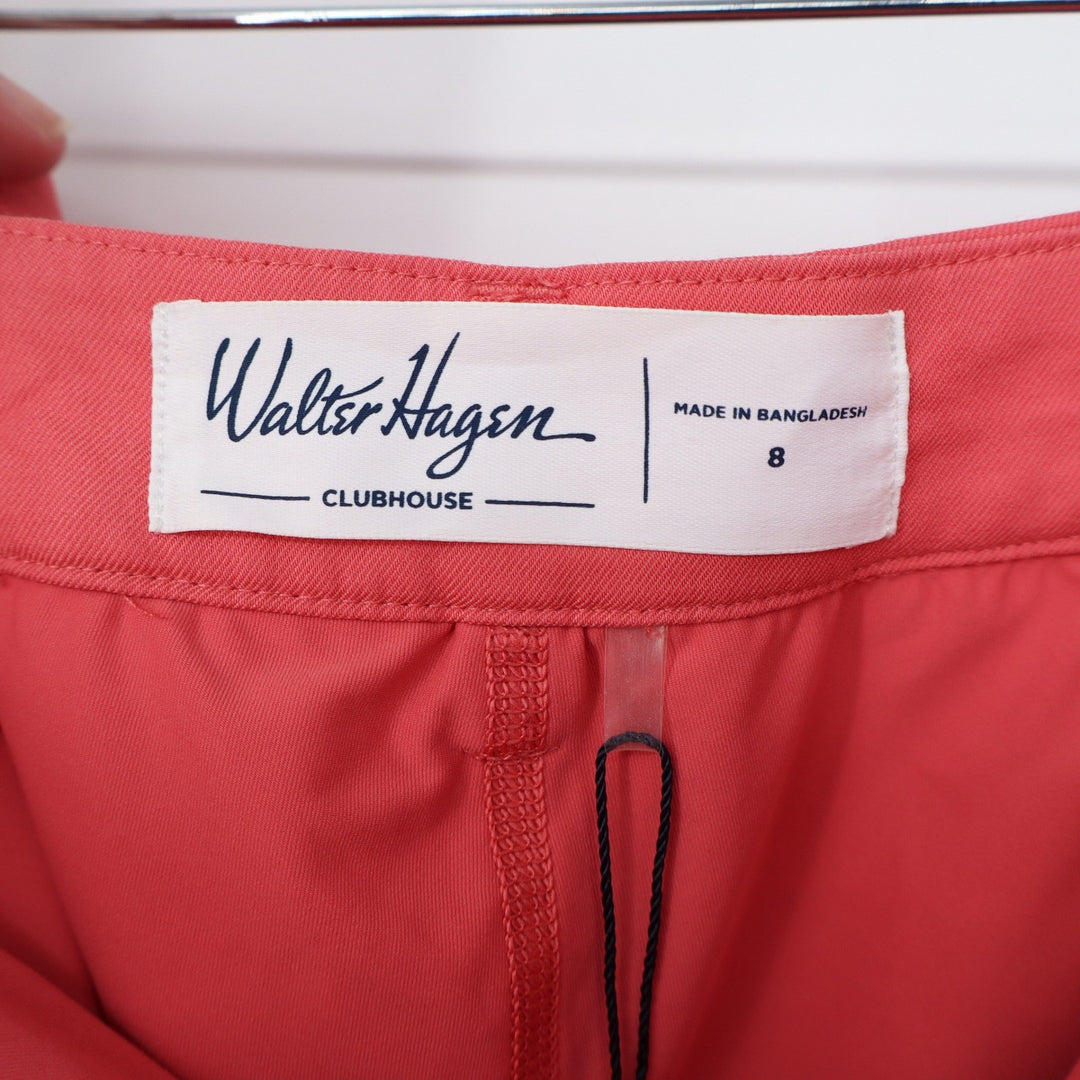 Walter Hagen Clubhouse 16" Skort Womens 8 Pink Rouge Stretch Golf Skirt