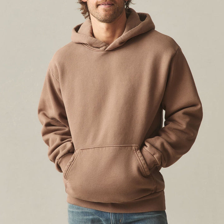 American Giant American Vintage Hoodie Unisex M Brown Cotton Kangaroo Pocket
