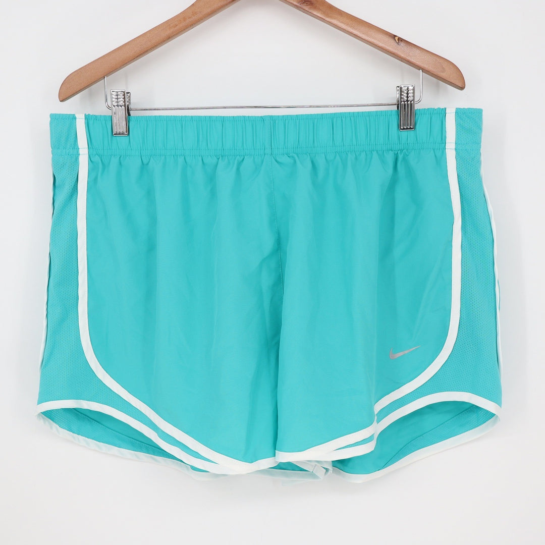 Nike Tempo Dri-FIT Running Shorts Teal Blue White Womens XL