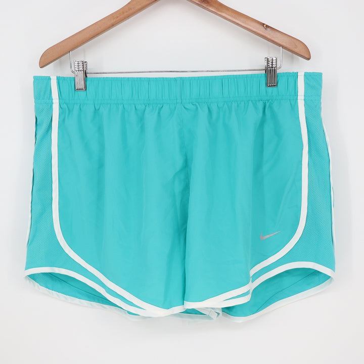 Nike Tempo Dri-FIT Running Shorts Teal Blue White Womens XL