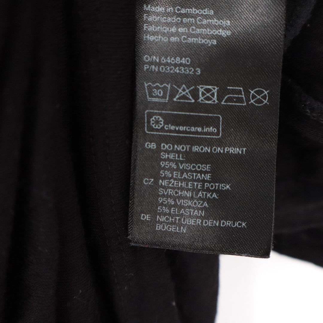 H&M Divided Who Run This World Graphic T-Shirt Black XS