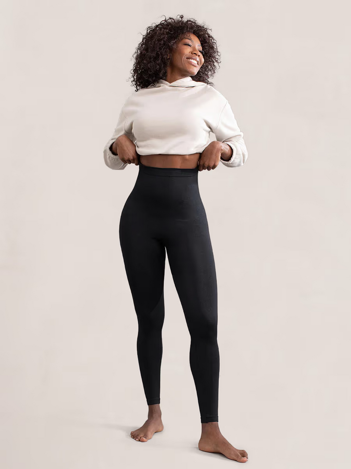 Shapermint Empetua High Waisted Shaping Ankle Leggings Womens XL Black Seamless