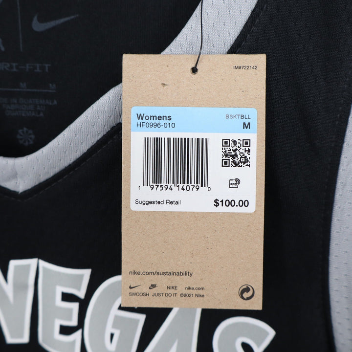 Nike Las Vegas Aces A'ja Wilson 22 WNBA Explorer Jersey Black Womens M