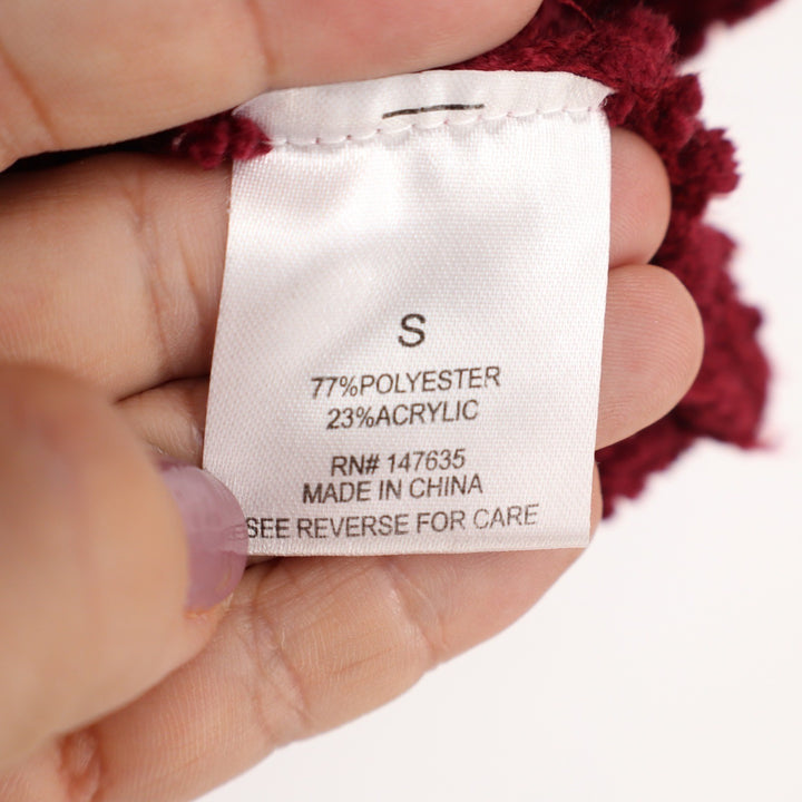 Romeo + Juliet Couture Burgundy Popcorn Knit Cowl Neck Poncho Sweater Small