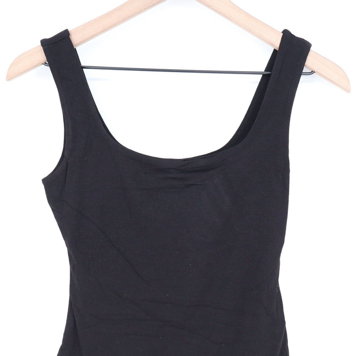 Naked Wardrobe Womens Scoop Neck Thong Bodysuit Black Size M