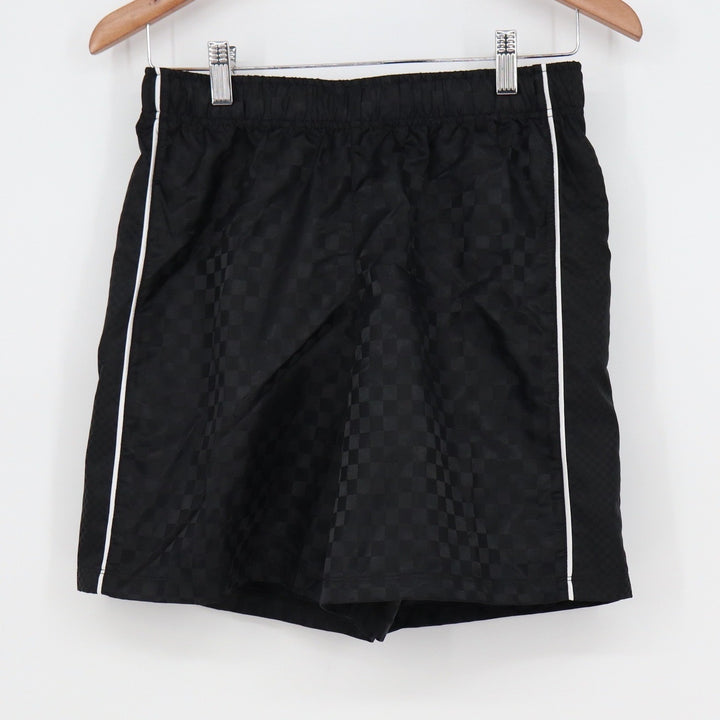 DSG Boys XL Woven Soccer Shorts Pure Black Checkerboard