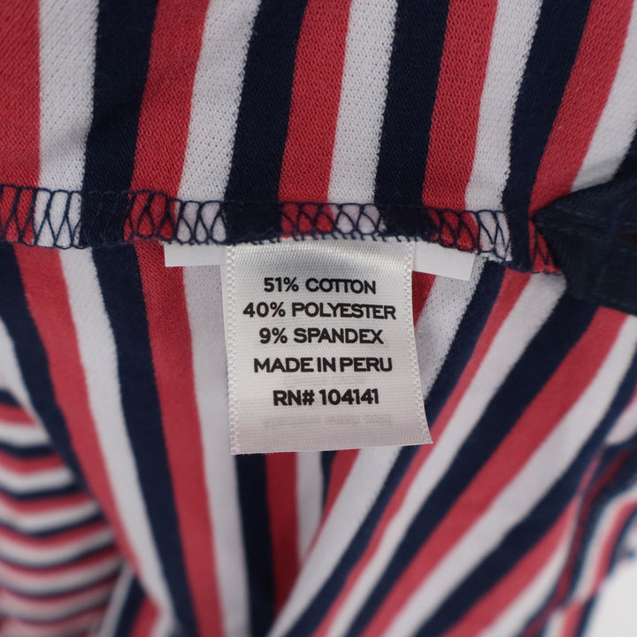 Walter Hagen Mens XL Clubhouse Stripe Pique Polo Pink Navy Blue