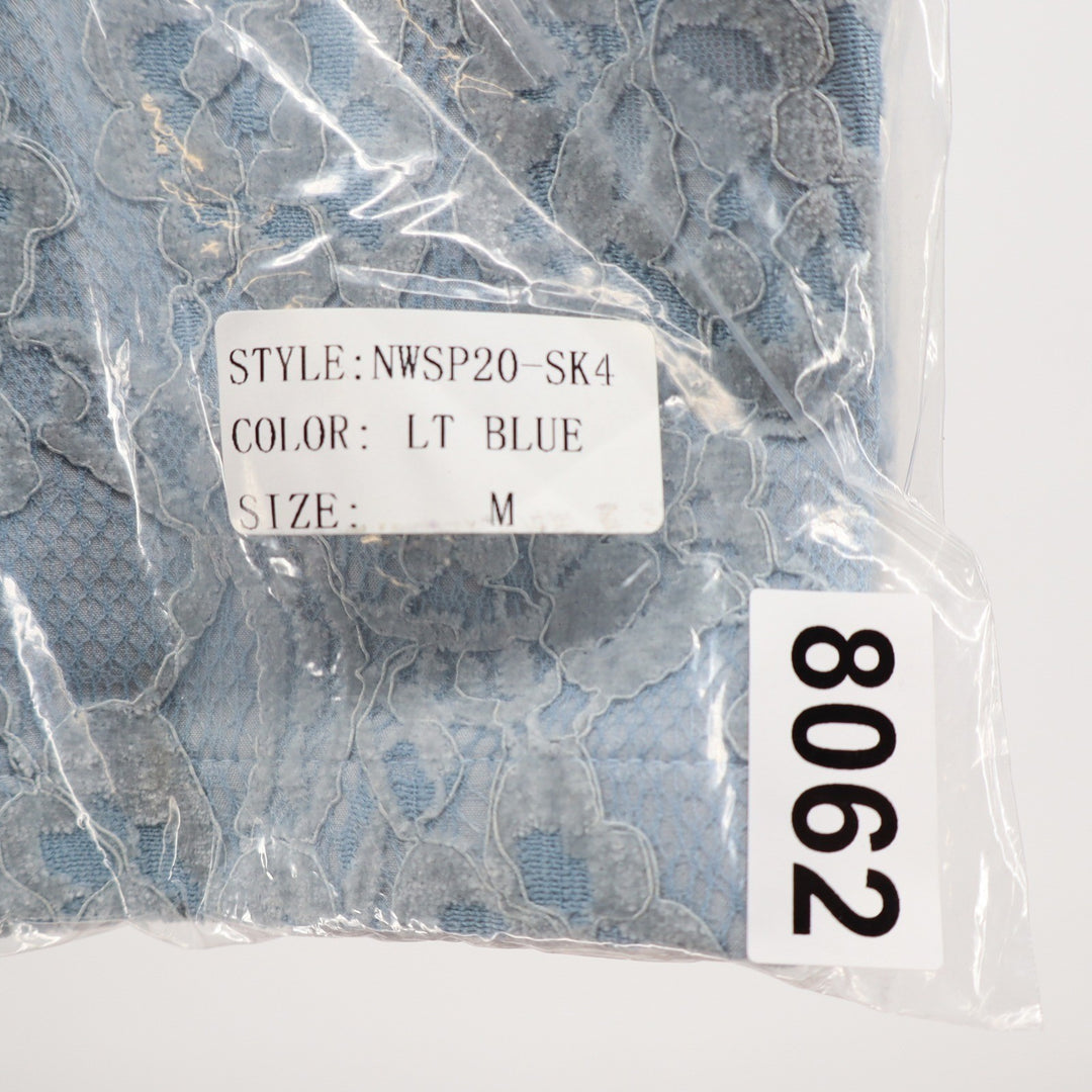 Naked Wardrobe Light Blue Floral Lace Mini Skirt Size M
