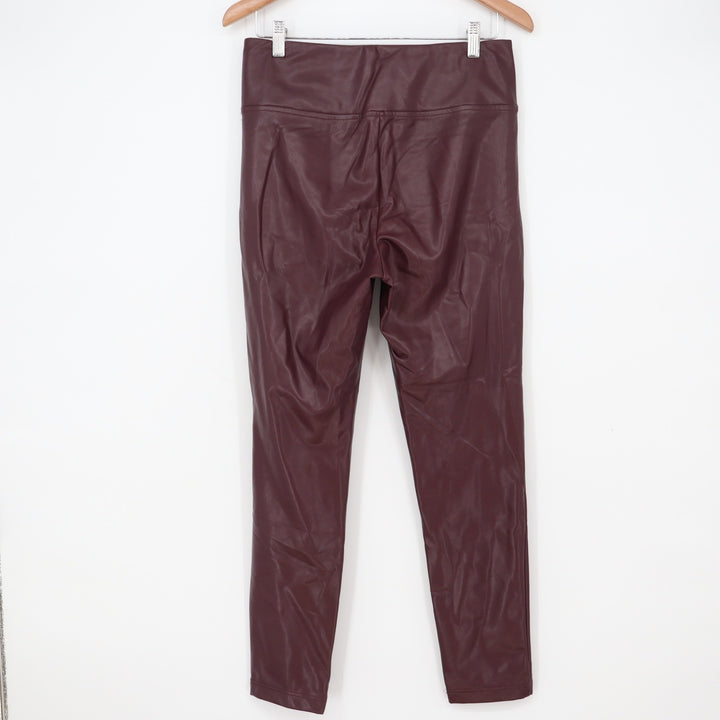 Laundry by Shelli Segal Leggings Women's M Burgundy Faux Leather