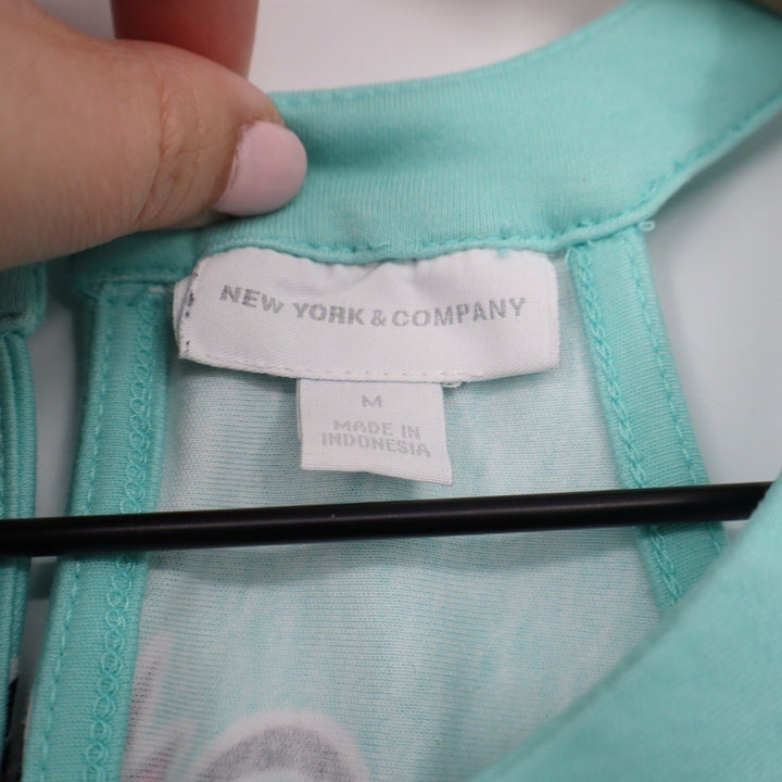 New York Company Teal Paisley Halter Dress Size M