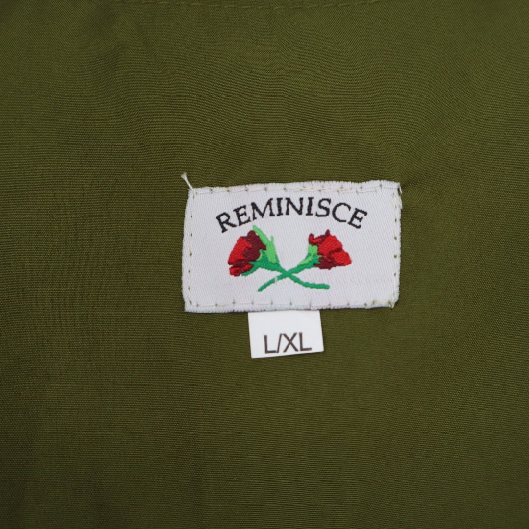 Reminisce Olive Green Renaissance Maxi Dress Lace Up Boho L/XL