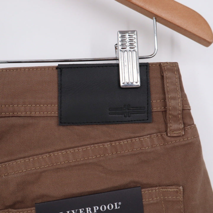Liverpool Los Angeles Mens Brown Straight Leg Casual Pants Size 30x34