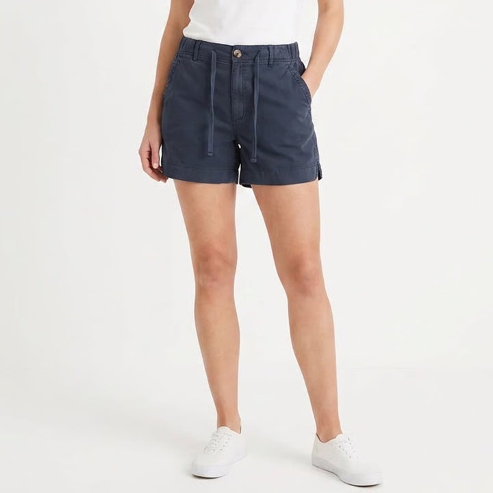 Sonoma Goods For Life Navy Blue Chino Shorts Mens Medium Elastic Drawstring