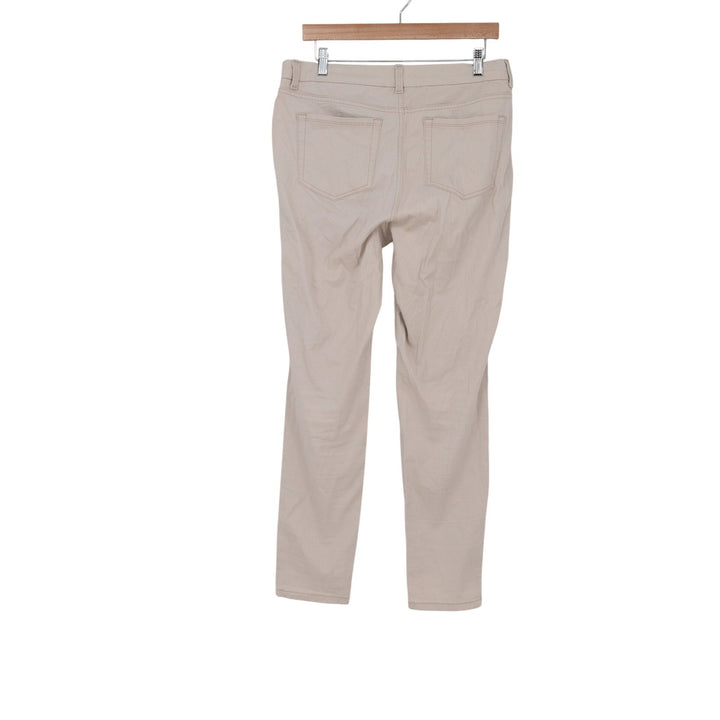 Charter Club Jean Shop Beige Skinny Leg Pants Womens 10 Pull On Stretch Khaki
