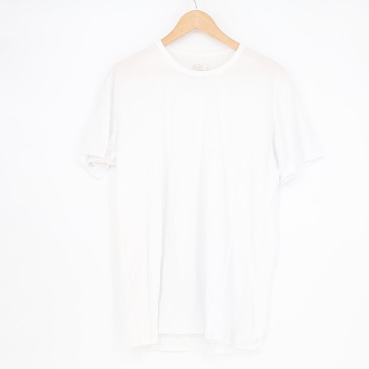 Fruit Of The Loom T-Shirt Men's Large White Crew Neck Short Sleeve Pullover