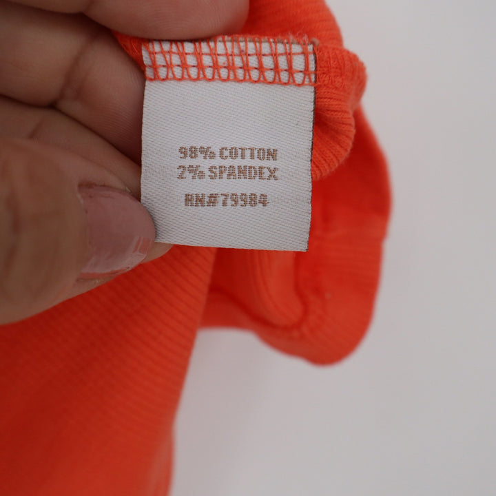 Chicos True Color Tees Orange Ribbed Scoop Neck Tank Top Size 3 Large XL