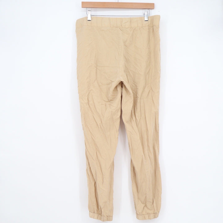 Sanctuary Tan Tencel Joggers Elastic Waist Zip Pocket Khaki Pants Large