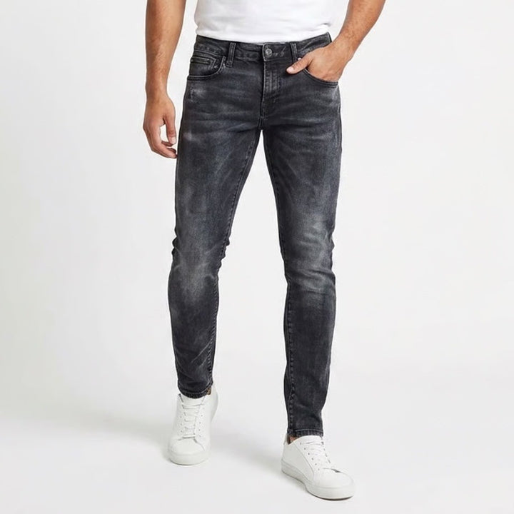 Scotch & Soda Amsterdams Blauw Mens Slim Fit Jeans Dark Wash 29x32 Distressed