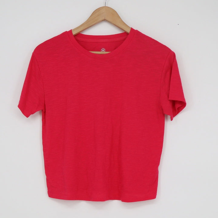 Gaiam Pink Slub Knit Short Sleeve Crew Neck Active T-Shirt Girls XL 14-16