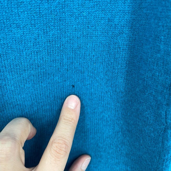 Halogen Cashmere Blend Crew Neck Sweater Teal Blue XS