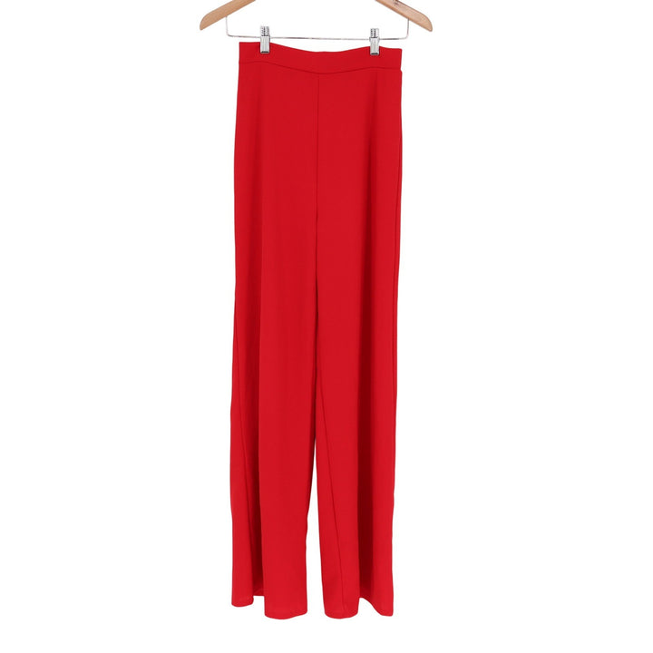 Lulus Red Two Piece Set Square Neck Crop Top Wide Leg Pants Size M 6309