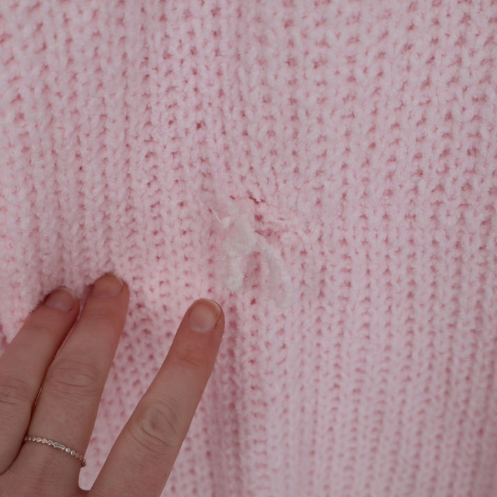 State of Day Lounge Pants Womens Small Light Pink Soft Textured Knit Drawstring