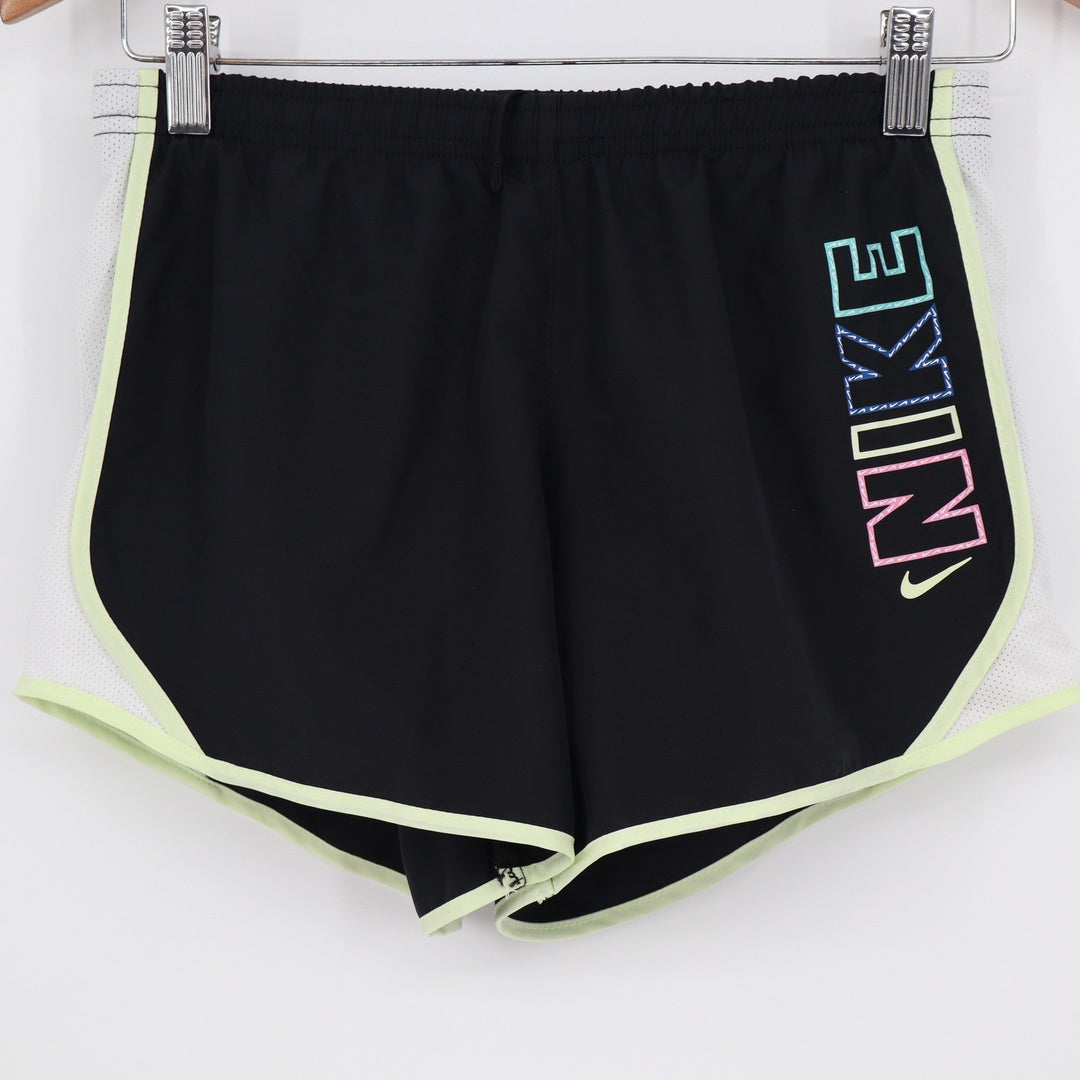 Nike Kids Dri-FIT Training Shorts Black Neon Logo Large L NWT