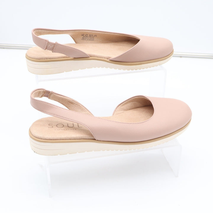 Soul Naturalizer Idea d'Orsay Slingback Flats Mauve Pink Womens 8M