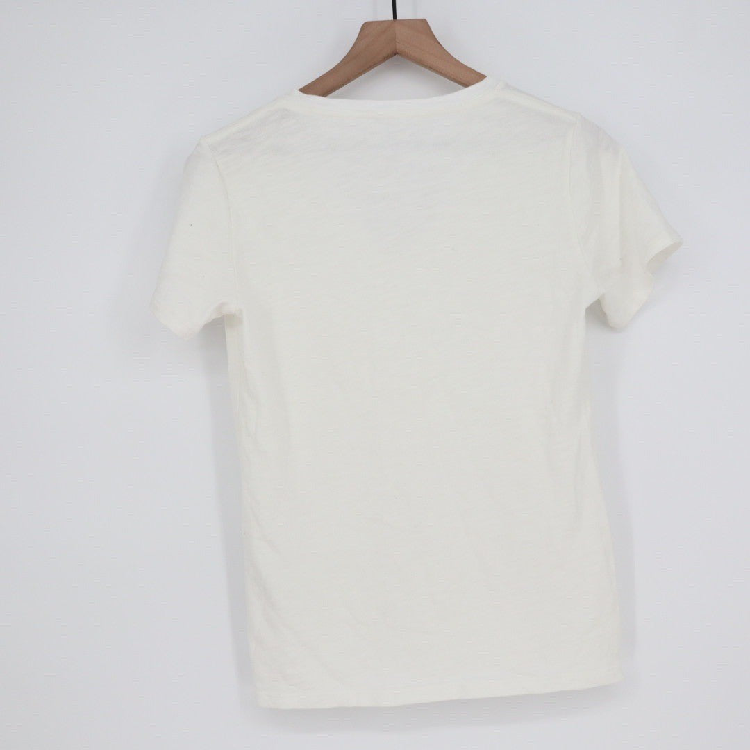 American Giant Women's Classic Cotton V-Neck Tee Size S Made in USA