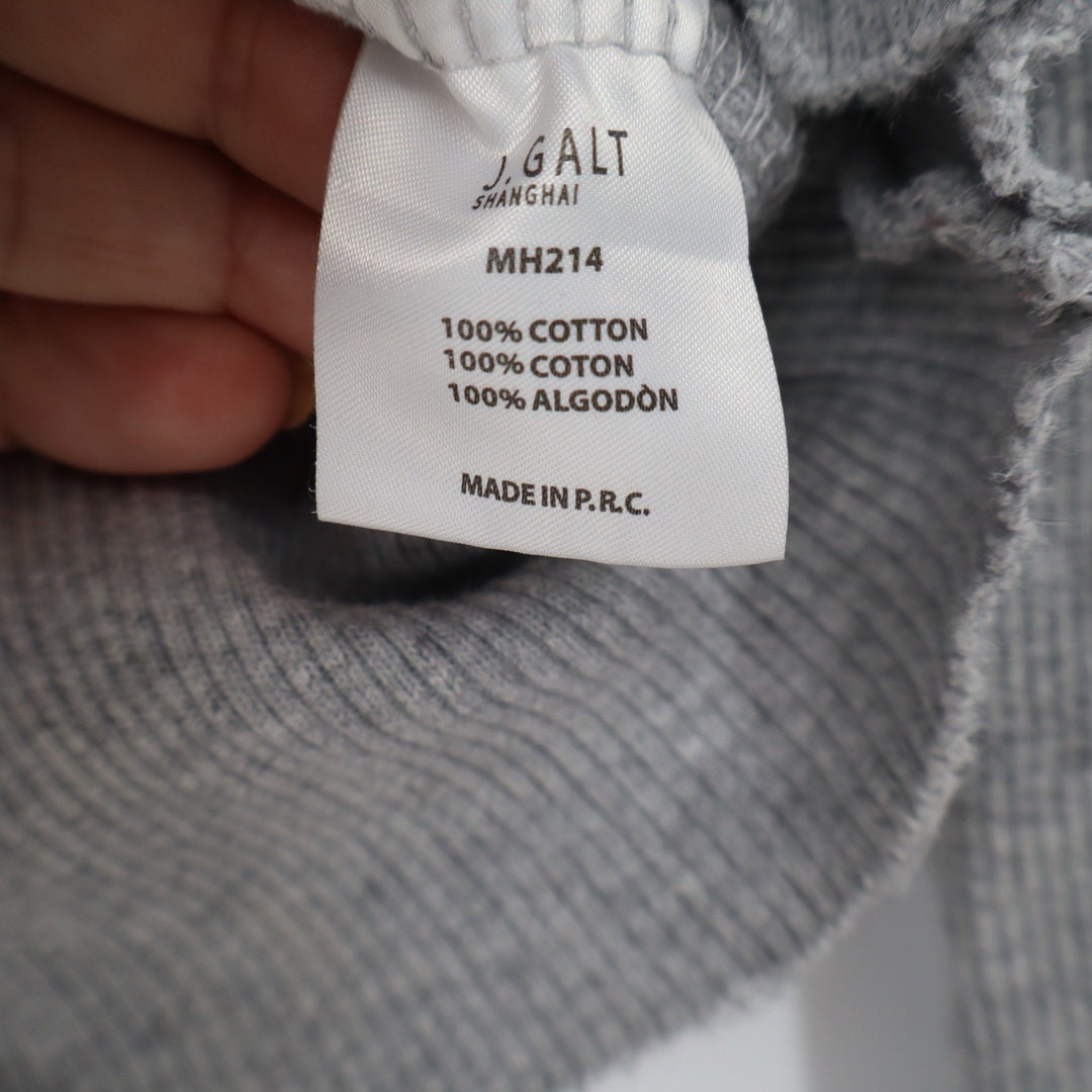 John Galt Brandy Melville Grey Ribbed Button Up Collared Cardigan Small