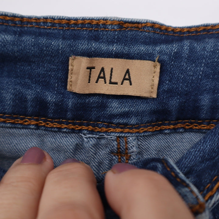 TALA Womens Size 14 Medium Wash Skinny Jeans Blue Stretch Denim Mid Rise