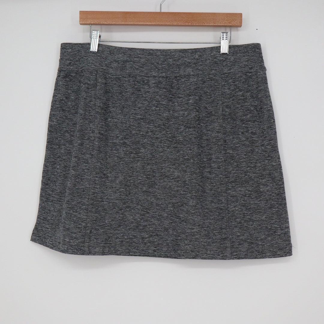 Orvis Womens Gray Space Dye Active Skort Large Drawstring Pockets Athletic L