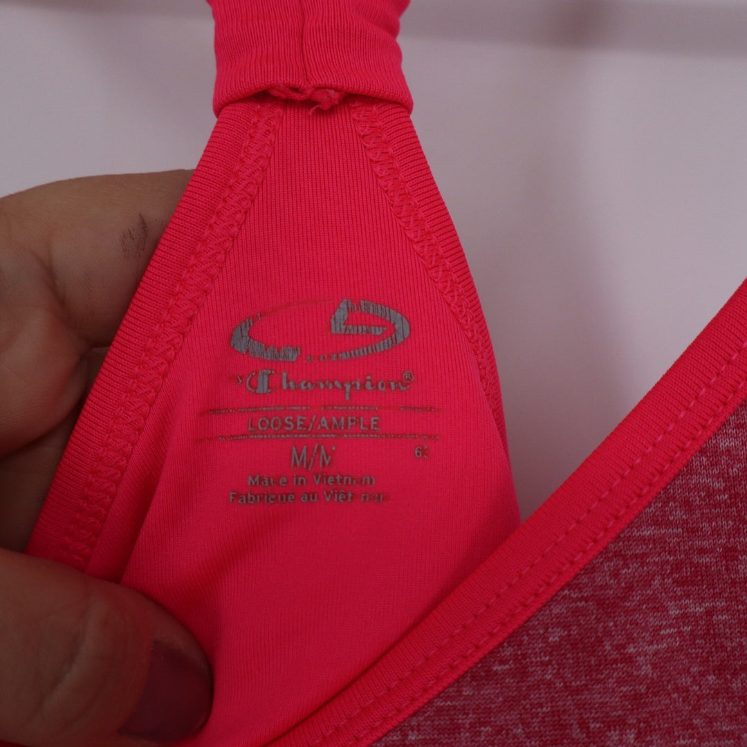 Champion C9 Womens Pink Layered Activewear Tank Top Built-in Bra Size M