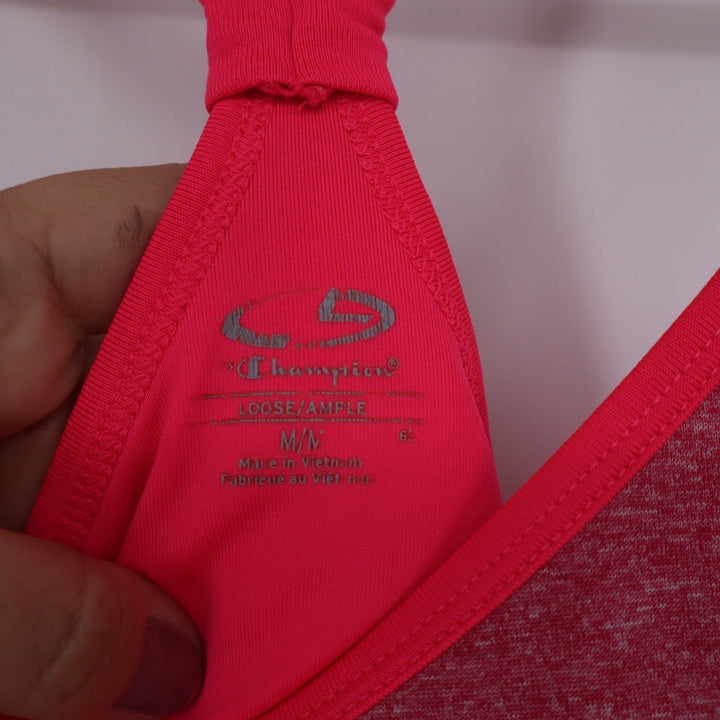 Champion C9 Womens Pink Layered Activewear Tank Top Built-in Bra Size M