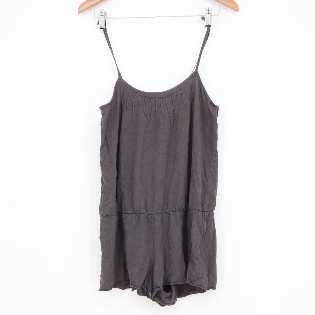 GapBody Gray Cotton Modal Spaghetti Strap Loungewear Romper Small NFE0396