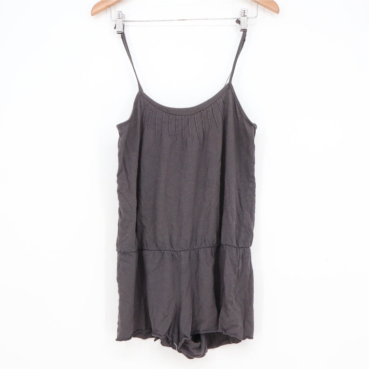 GapBody Gray Cotton Modal Spaghetti Strap Loungewear Romper Small NFE0396