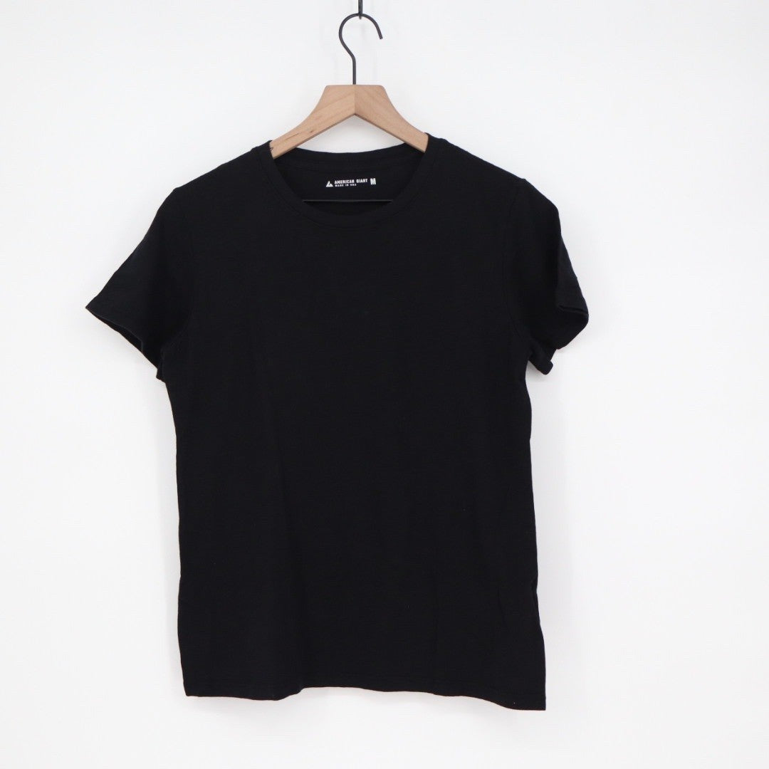 American Giant Classic Black Crew Neck T Shirt Mens Size M Made in USA Cotton