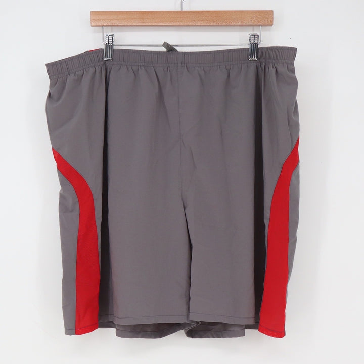Fitness Gear Shorts Mens XXL Gray Red Athletic Mesh Lined Training Excellent