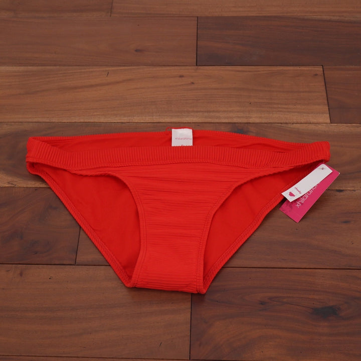 Xhilaration Red Ribbed Cheeky Bikini Bottom XL New