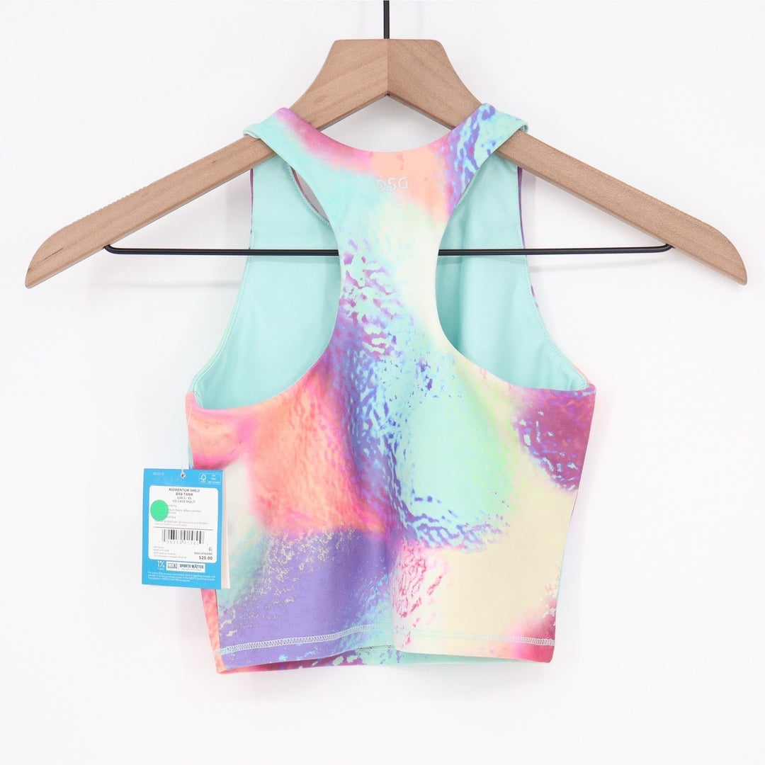 DSG Girls Momentum Shelf Bra Tank Ice Cave Multi XS 6-7