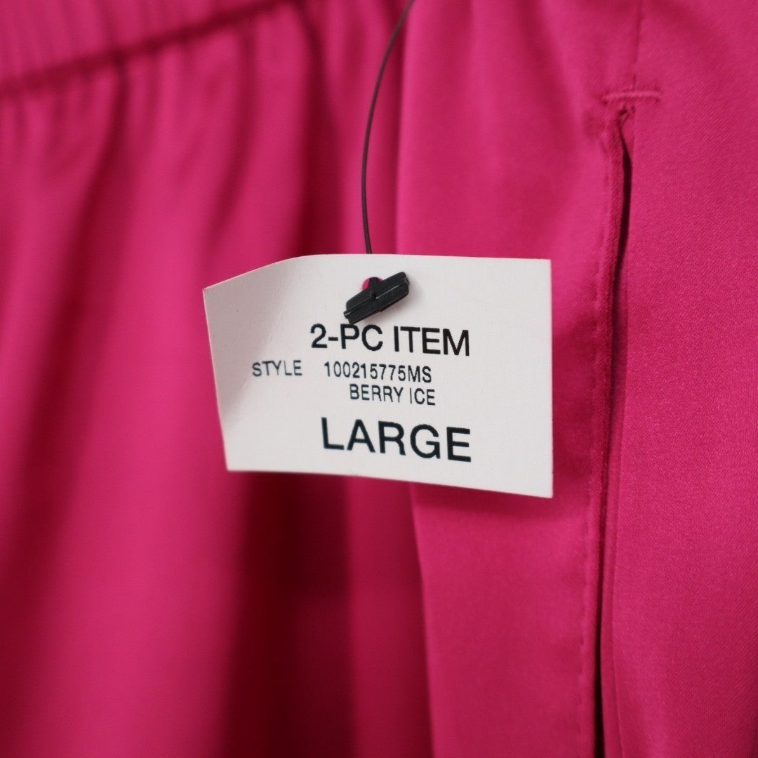 INC International Concepts Intimates 2-PC Pajama Set Womens Large Pink Sleepwear