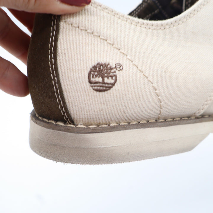 Timberland Oxford Shoes Mens 10.5 A13G9 Canvas Beige Ortholite Casual Good