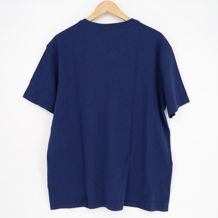 American Giant T-Shirt Mens Large Blue Cotton Casual Wear Short Sleeve V-Neck