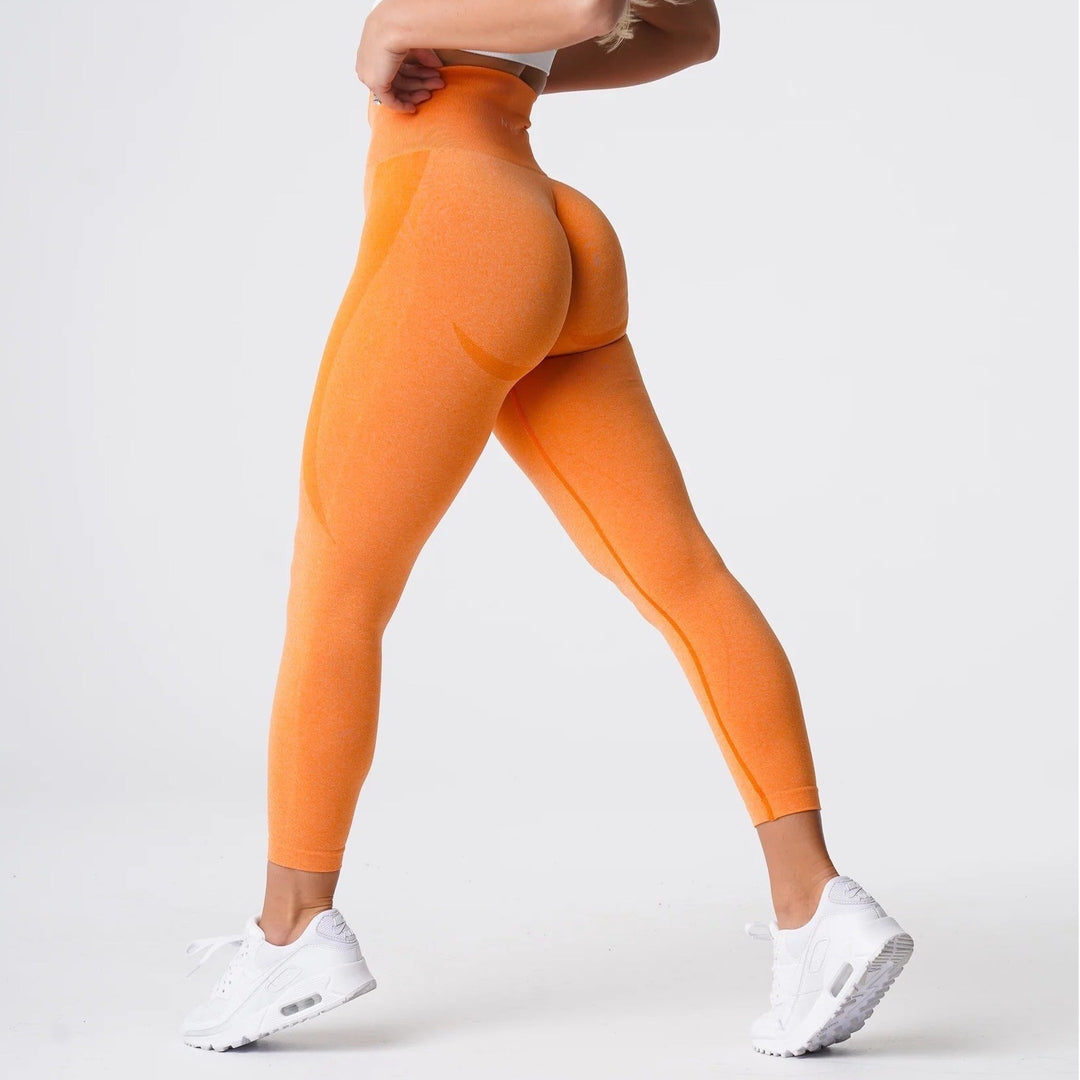 NVGTN Seamless Contour Leggings Womens Small Orange Stretch High Waist Skinny