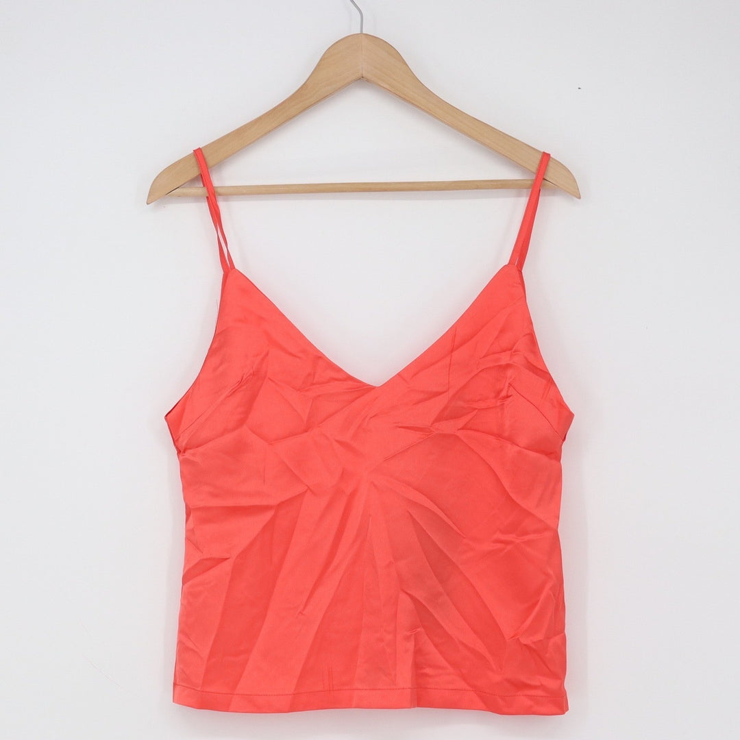Nasty Gal Cami Women 6 Coral Satin Back Cutout NEW