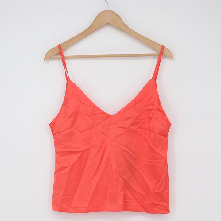 Nasty Gal Cami Women 6 Coral Satin Back Cutout NEW