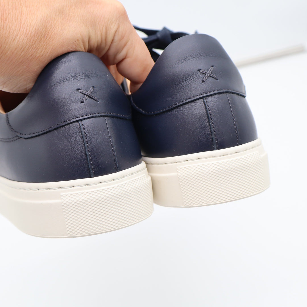 Margaux The Sneaker Navy Calf Leather Low Top Lace Up Shoes 39.5 M New In Box