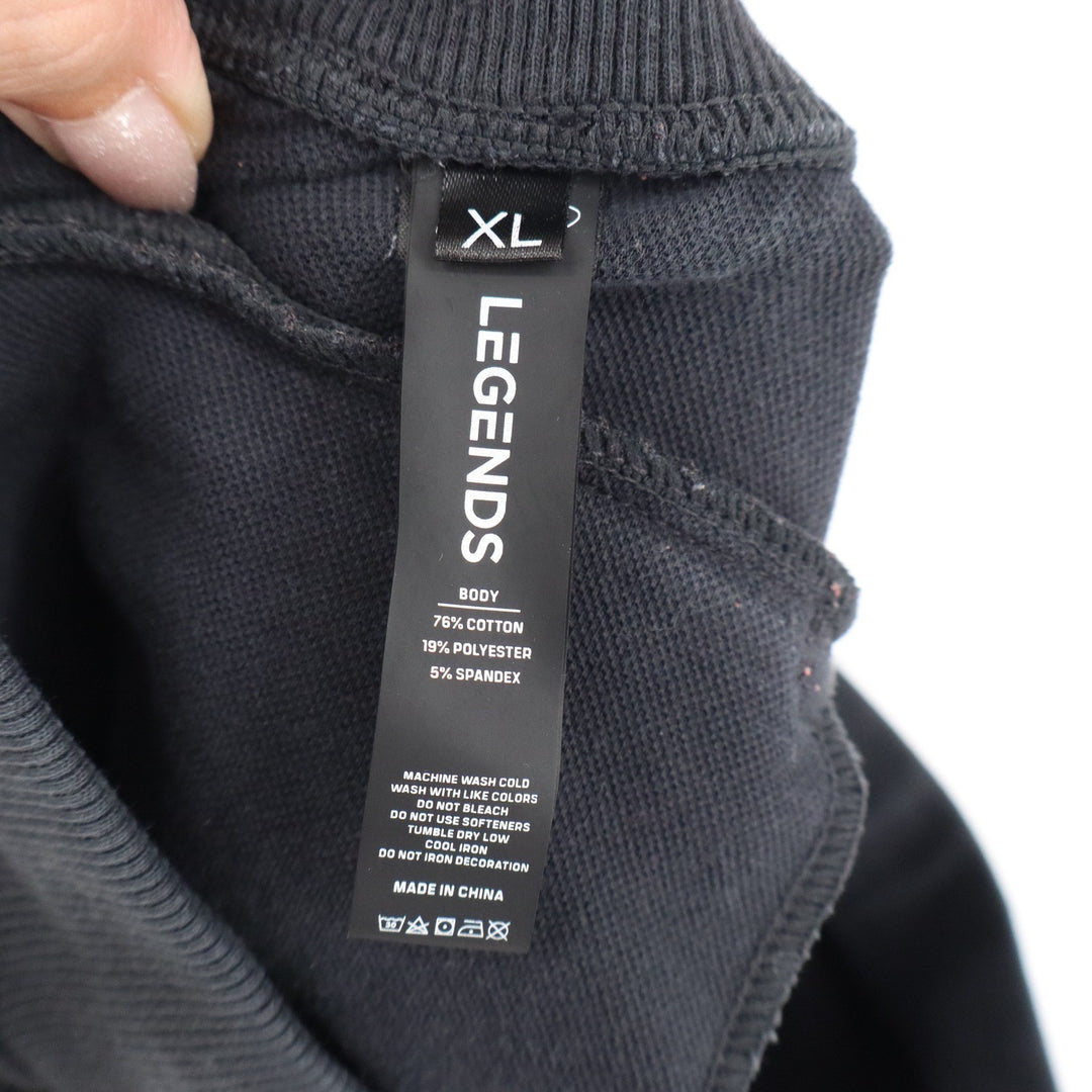 Legends Aviation Jogger Mens XL Black Tapered Sweatpants Zipper Pockets